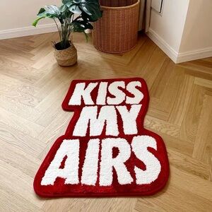 Bold Red and White Door Mat